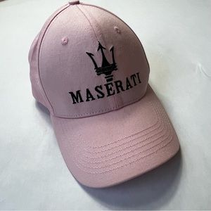 NWOT Maserati Logo pink adjustable baseball hat